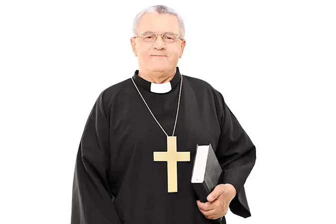  Why does the priest love swiss cheese? image