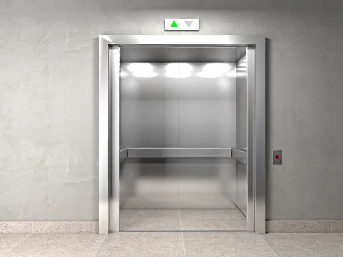 What did the sickly elevator say? image