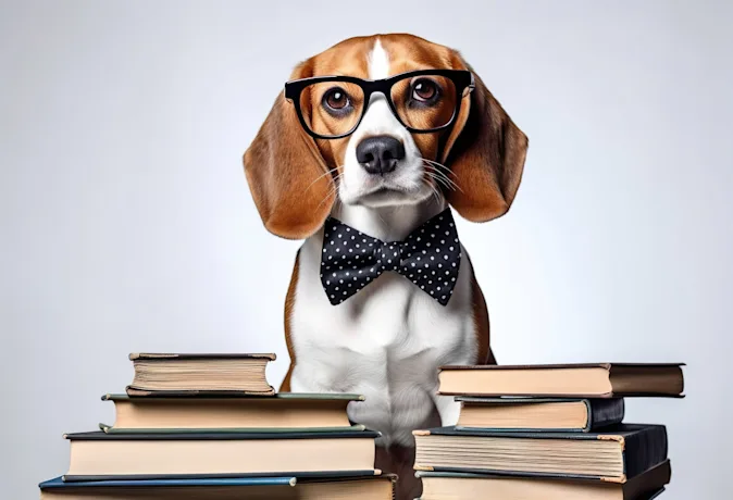 Why did the puppy struggle in school? image