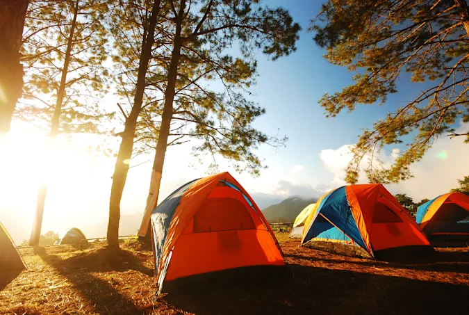 When do ghosts love to go camping? image