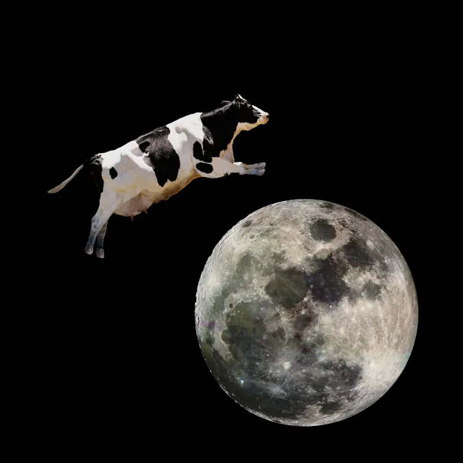Why did the cow go to outer space? image