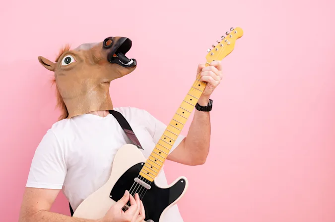 What do you call a horse that plays the violin? image