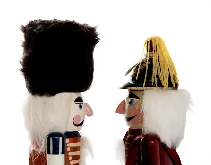 What does the Nutcracker say to his wife every night before bed? image