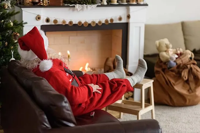  What's Father Christmas called when he takes a rest while delivering presents? image
