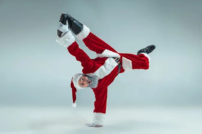  What did Santa bring the naughty soccer player? image