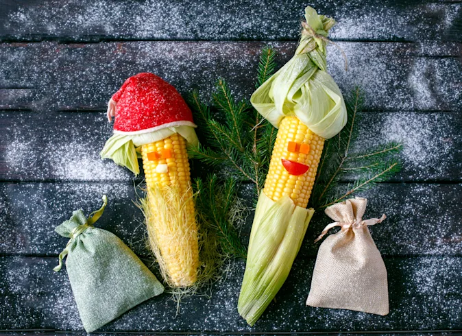 What did the ears of corn ask their parents to get them for Christmas? image