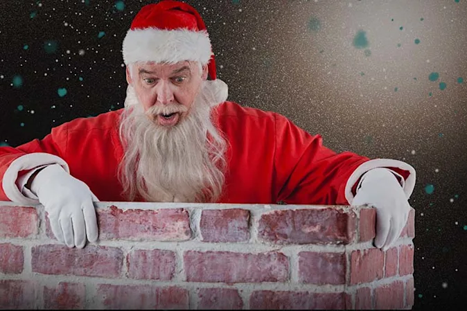  What does Father Christmas suffer from if he gets stuck in a chimney? image