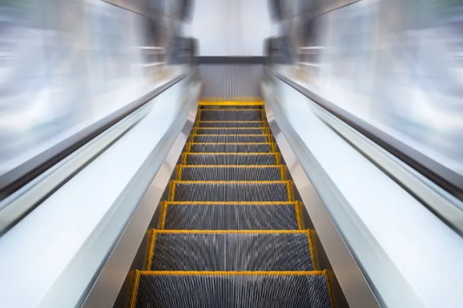 What does an escalator say when it stops working? image