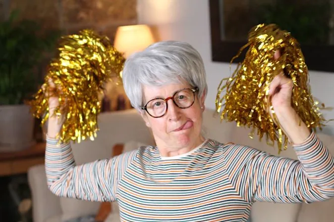  What do you call an 80-year-old cheerleader? image