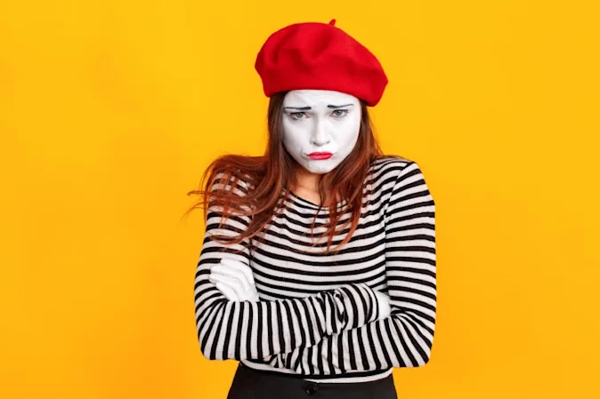  Why was the mime upset? image