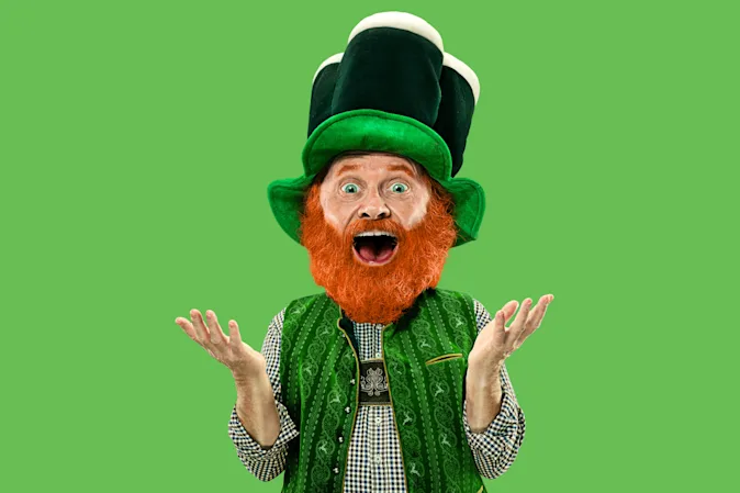 What did one shamrock say to the other when it saw a leprechaun? image