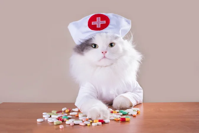 Why did the cat go to medical school? image