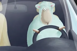 A sheep walks into a car dealership. What type of car does it ask to test drive? image