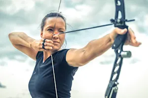 What do you get when you cross an archer with a gift-wrapper? image