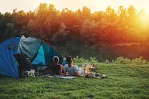 Did you hear about the two people who fell in love on a camping trip? image