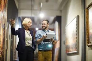 The museum curator needed a break. image