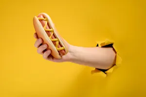 What are hotdogs called in the winter? image