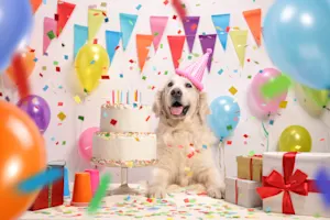 What did the dog say after his birthday party? image
