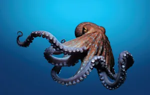 What did the octopus use to write his novel? image