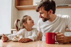 What do dads love to eat after dinner? image