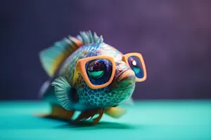 What do fish use for glasses? image