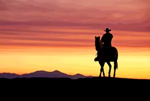 What do you call a cowboy who pursues a career in banking? image