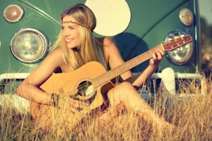 What do you call the wife of a hippie? image