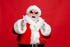 What does Santa call Christmastime? image