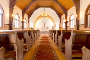 What does the pastor's son say whenever he walks into the chapel? image