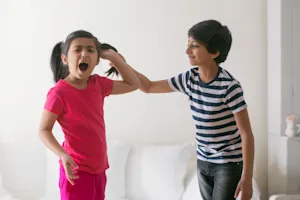 What game do brothers play to annoy their sisters? image