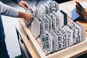 What kind of tiles can't you stick on walls? image