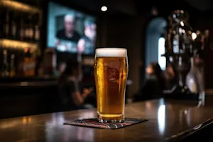 What TV show is most popular at bars? image