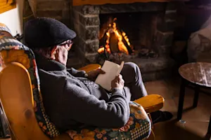 Why did Grandpa put wheels on his rocking chair? image