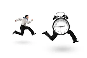 Why did the clock get first place in the marathon? image