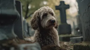 Why did the dog get kicked out of the cemetery? image