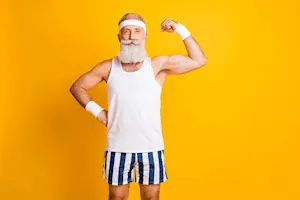 Why did the gym buff read the dictionary? image