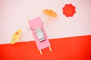 Why did the robot take a summer vacation? image