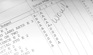 Why did the student always get straight A's? image