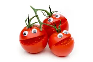 Why did the tomato go out with the prune? image