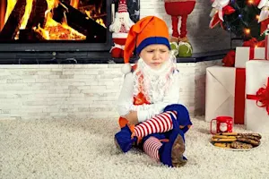 Why was Santa's little helper embarrassed? image